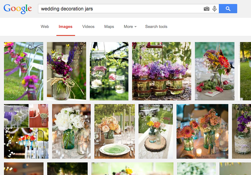 Google otsing "wedding decoration jars"